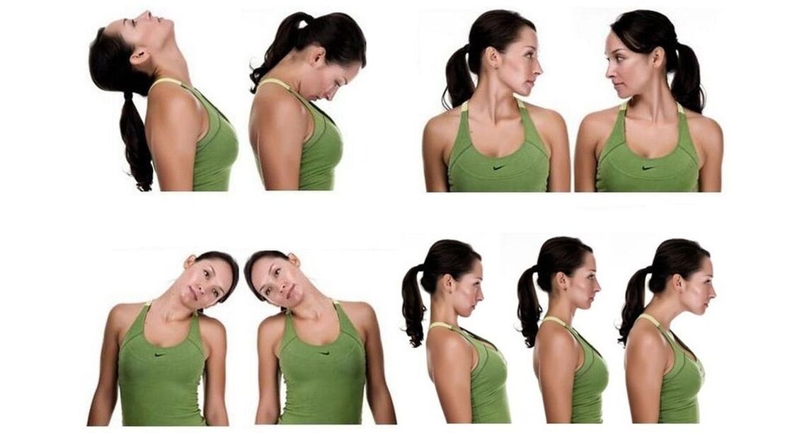 упражнения за шията с остеохондроза пример 1