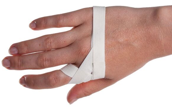 Фиксиране на пръст за посттравматичен остеомиелит